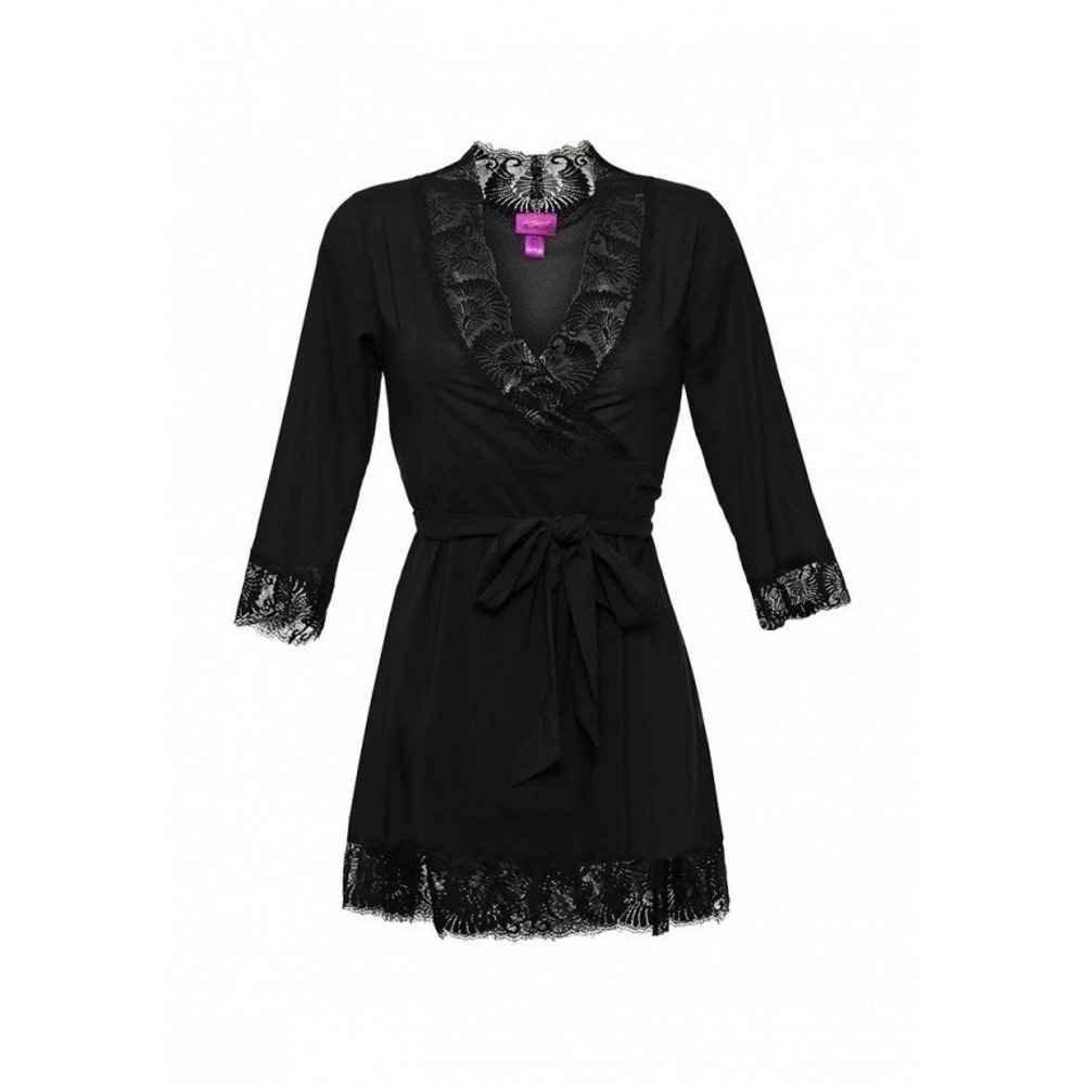 L'Agent by Agent Provocateur Jada Black Lace Sheer Robe Size Small (See photos)